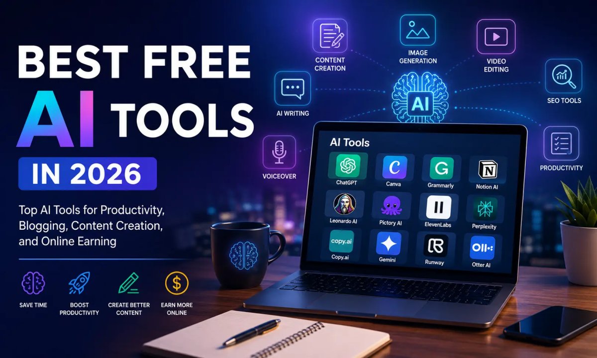 Best Free AI Tools in 2026: Top AI Tools for Productivity, Blogging & Online Earning