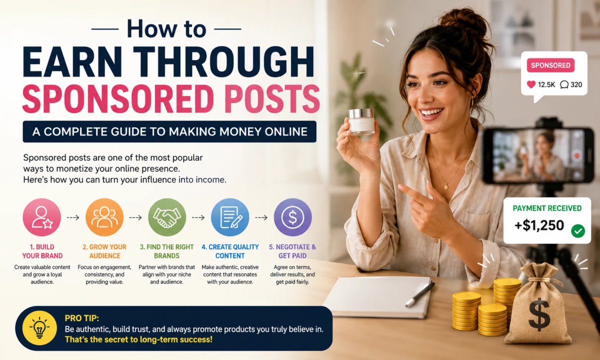 How to Earn Through Sponsored Posts in 2026: Complete Beginner’s Guide to Make Money Online